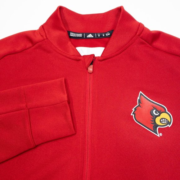 Adidas Louisville Cardinals Jacket Women's Small Long Sleeve Full Zip - Picture 1 of 13